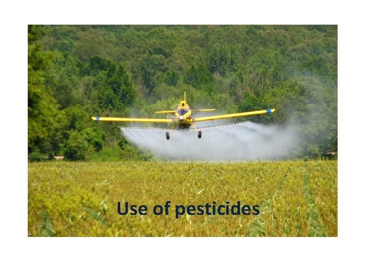 Use of pesticides 