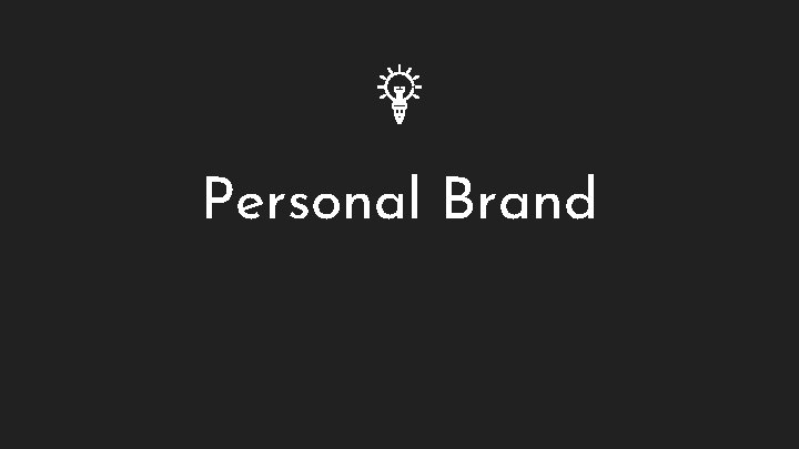 Personal Brand 