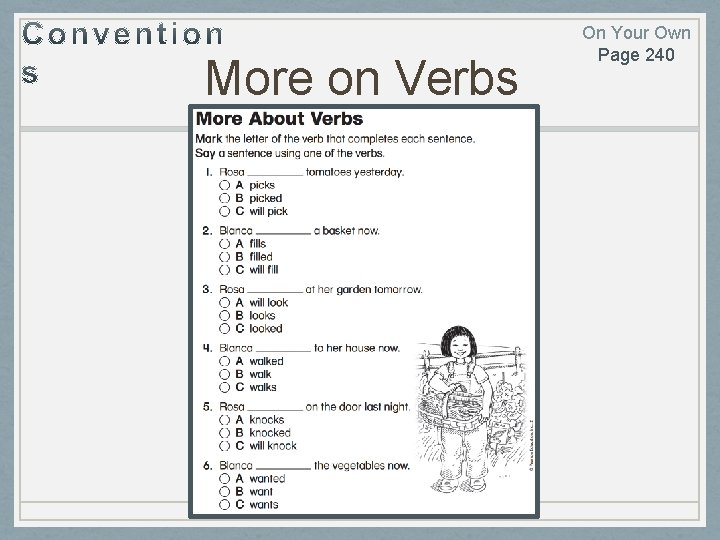 More on Verbs On Your Own Page 240 