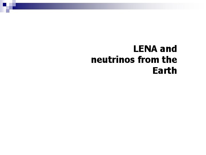 LENA and neutrinos from the Earth 