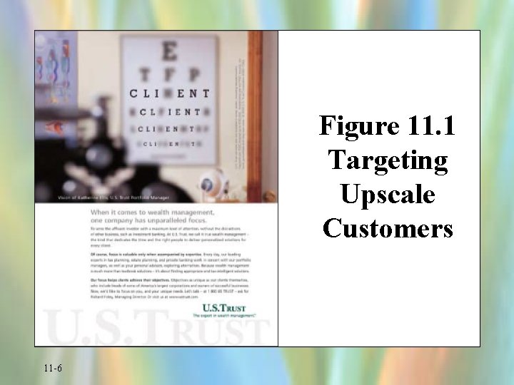 Figure 11. 1 Targeting Upscale Customers 11 -6 