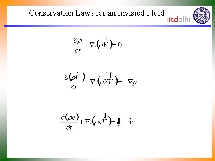 Conservation Laws for an Invisicd Fluid 