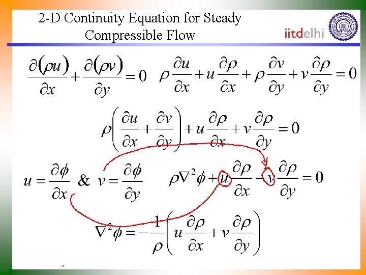2 -D Continuity Equation for Steady Compressible Flow 