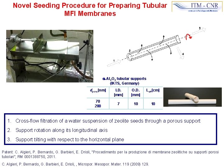 Novel Seeding Procedure for Preparing Tubular MFI Membranes a-Al 2 O 3 tubular supports