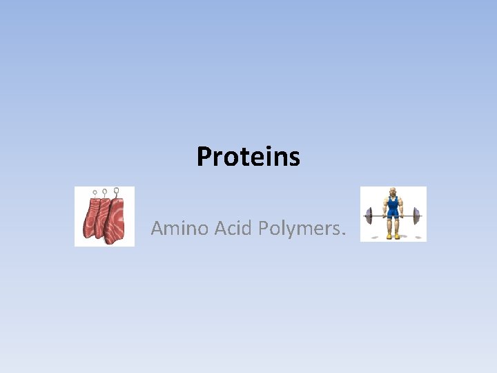 Proteins Amino Acid Polymers. 