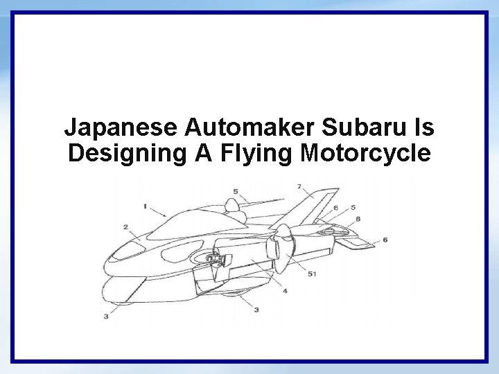 Japanese Automaker Subaru Is Designing A Flying Motorcycle 