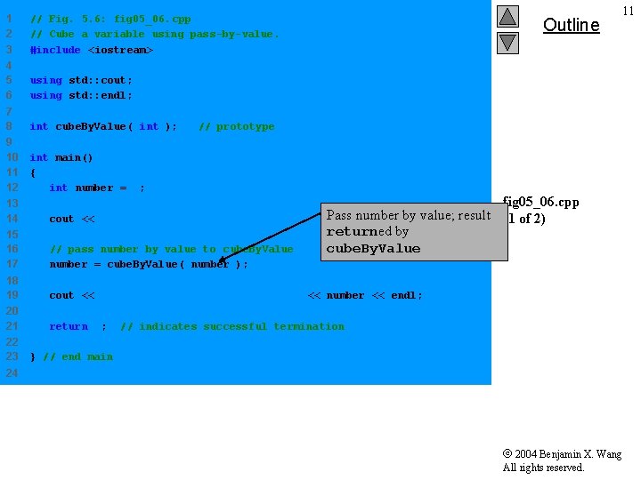 1 2 3 // Fig. 5. 6: fig 05_06. cpp // Cube a variable
