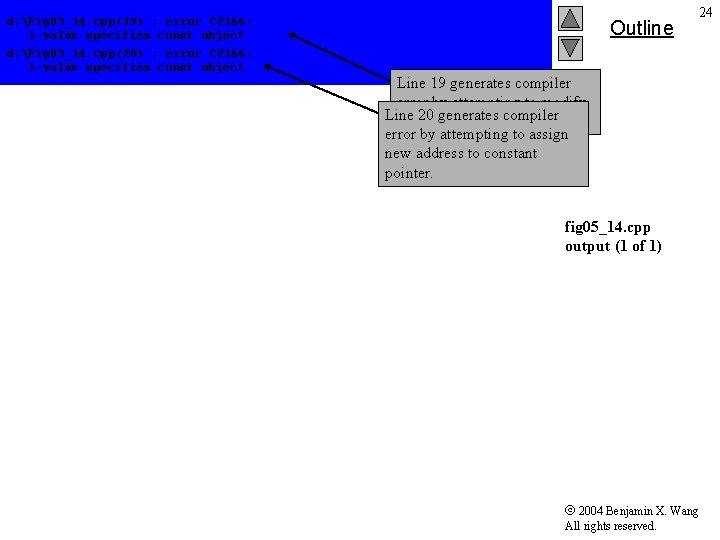 d: Fig 05_14. cpp(19) : error C 2166: l-value specifies const object d: Fig