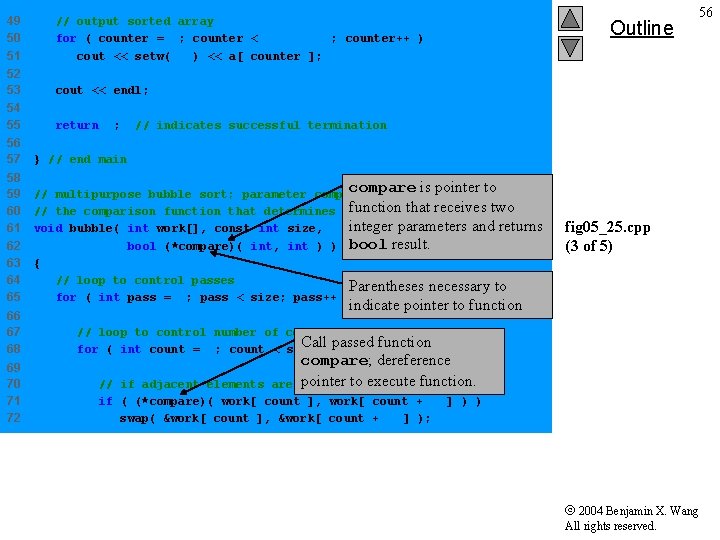 49 50 51 // output sorted array for ( counter = 0; counter <