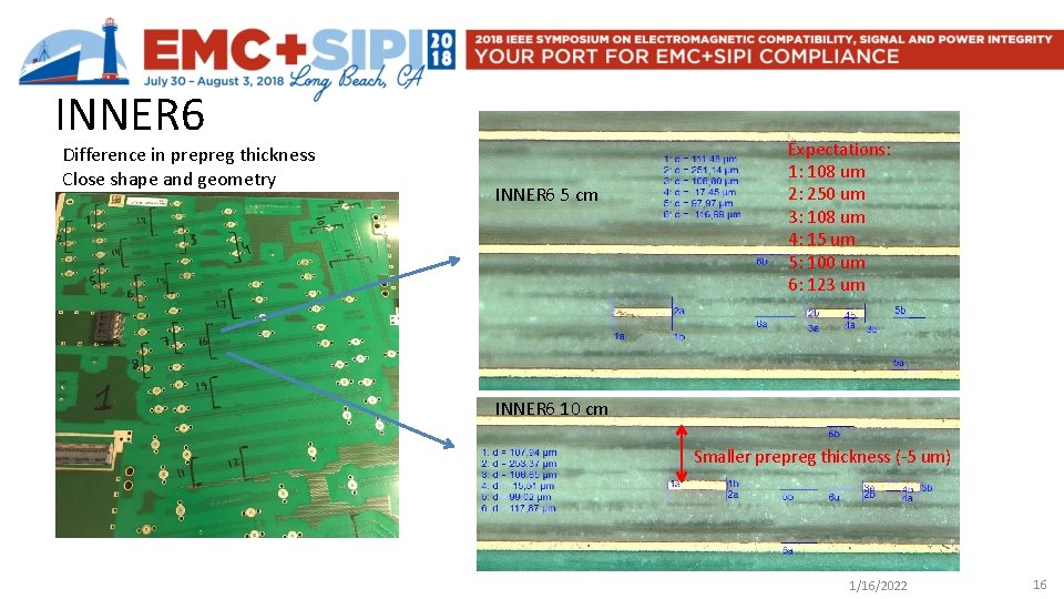 INNER 6 Difference in prepreg thickness Close shape and geometry INNER 6 5 cm
