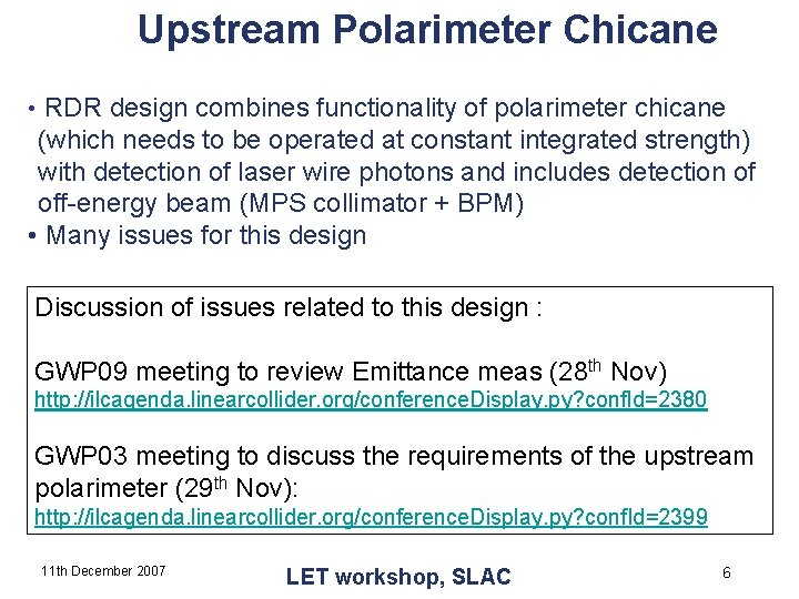 Upstream Polarimeter Chicane • RDR design combines functionality of polarimeter chicane (which needs to