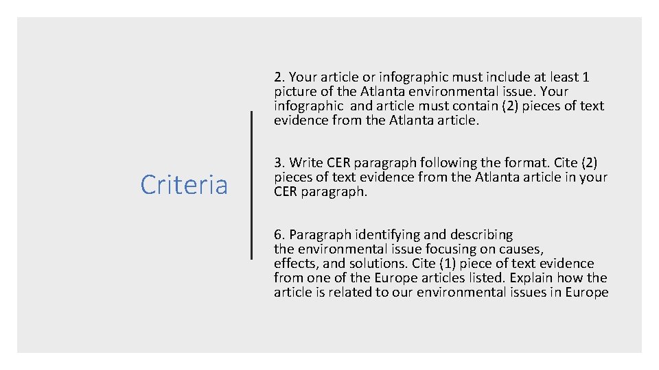 2. Your article or infographic must include at least 1 picture of the Atlanta