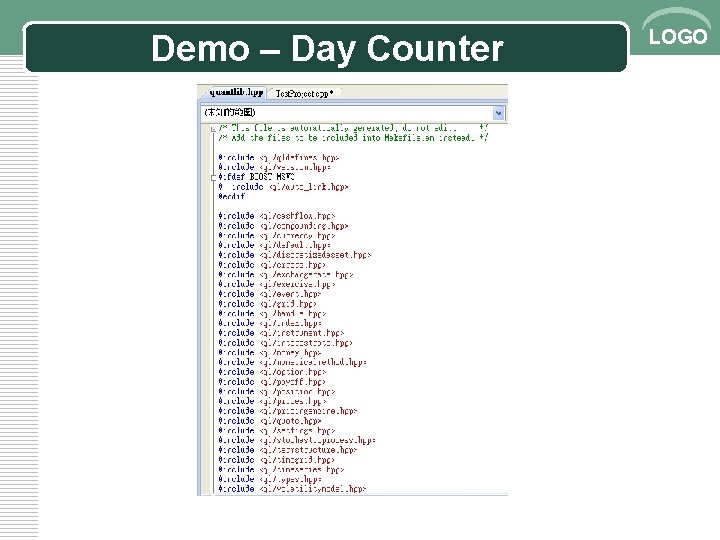 Demo – Day Counter LOGO 