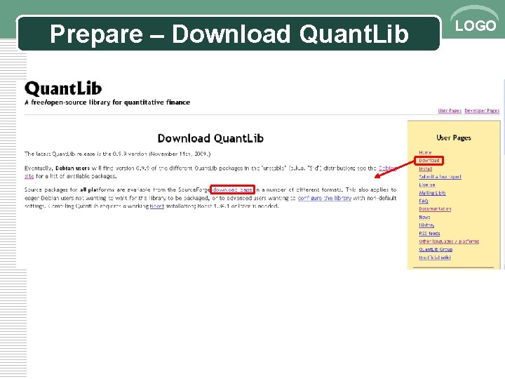 Prepare – Download Quant. Lib LOGO 