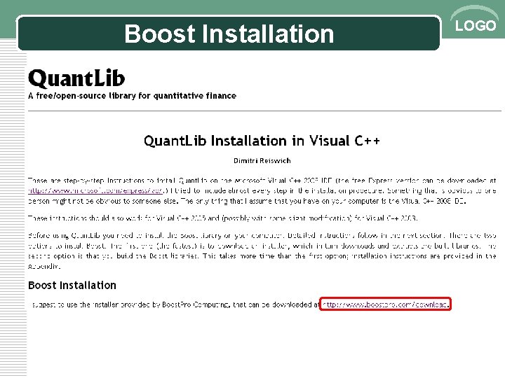 Boost Installation LOGO 