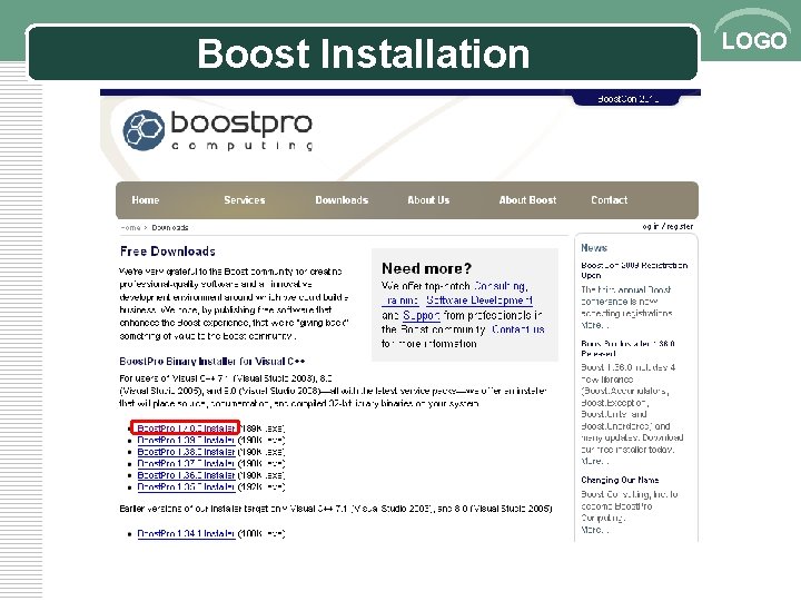Boost Installation LOGO 