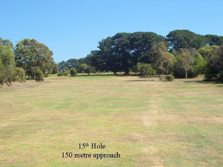 15 th Hole 150 metre approach 