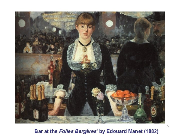 2 Bar at the Folies Bergères’ by Edouard Manet (1882) 