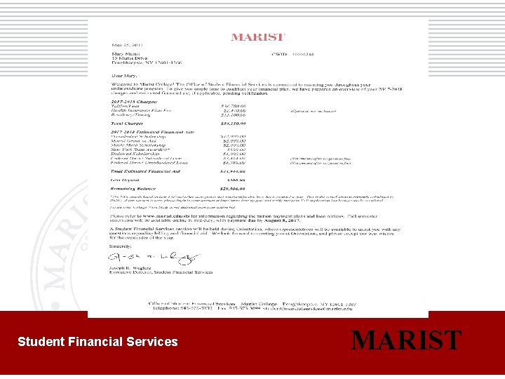 Student Financial Services MARIST 