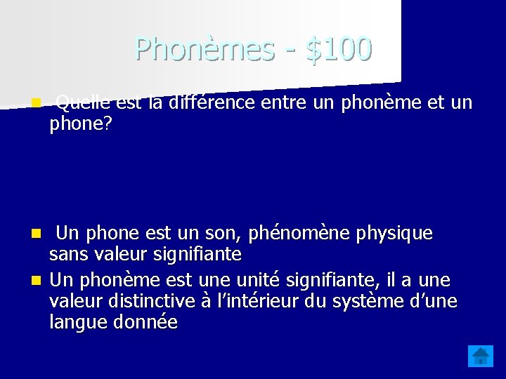 Phonèmes - $100 n Quelle est la différence entre un phonème et un phone?