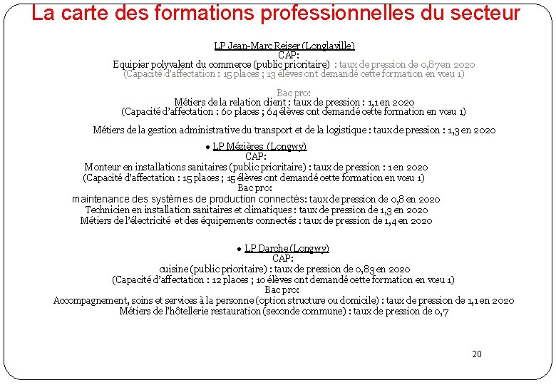La carte des formations professionnelles du secteur LP Jean-Marc Reiser (Longlaville) CAP: Equipier polyvalent La carte des formations professionnelles du secteur LP Jean-Marc Reiser (Longlaville) CAP: Equipier polyvalent