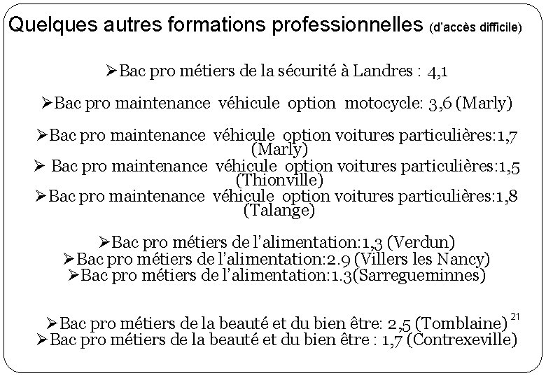 Quelques autres formations professionnelles (d’accès difficile) Bac pro métiers de la sécurité à Landres Quelques autres formations professionnelles (d’accès difficile) Bac pro métiers de la sécurité à Landres