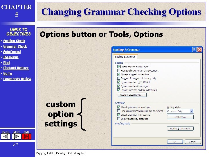 Chapter 5 CHAPTER 5 LINKS TO OBJECTIVES Spelling