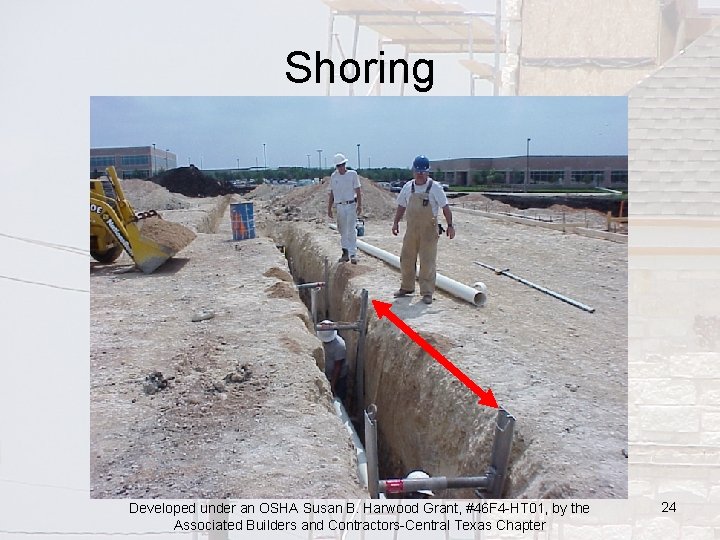 Shoring Developed under an OSHA Susan B. Harwood Grant, #46 F 4 -HT 01,