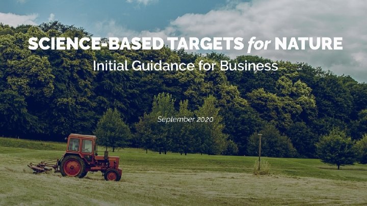 SCIENCE BASED TARGETS NETWORK 