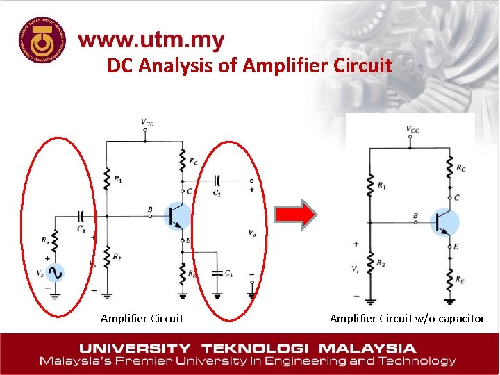DC Analysis of Amplifier Circuit w/o capacitor 