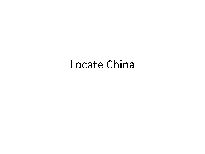 Locate China 