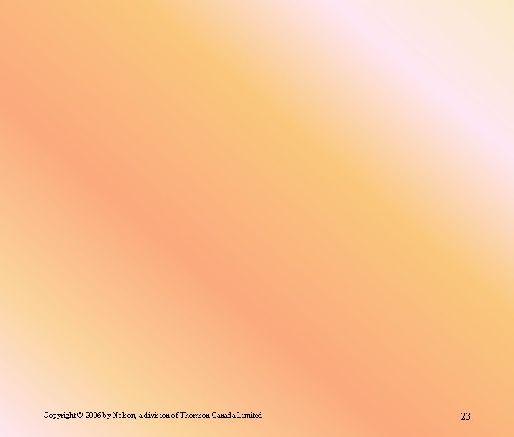 Copyright © 2006 by Nelson, a division of Thomson Canada Limited 23 