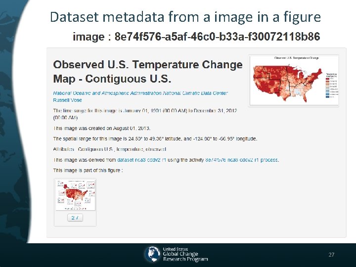 Dataset metadata from a image in a figure 27 