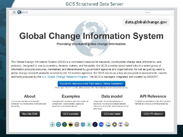 GCIS Structured Data Server data. globalchange. gov 41 