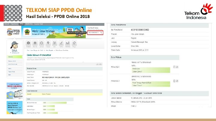 TELKOM SIAP PPDB Online Hasil Seleksi - PPDB Online 2018 