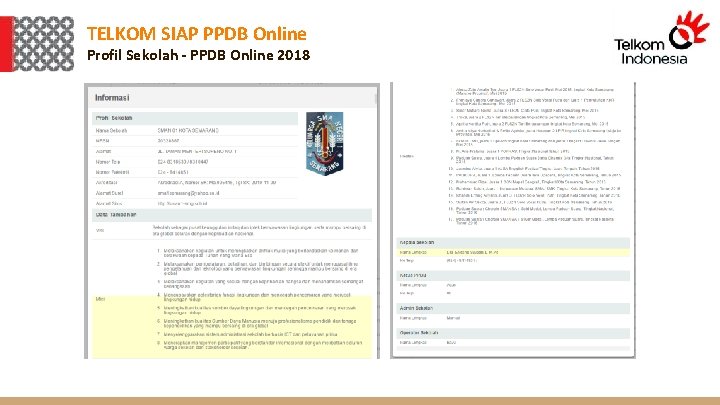 TELKOM SIAP PPDB Online Profil Sekolah - PPDB Online 2018 