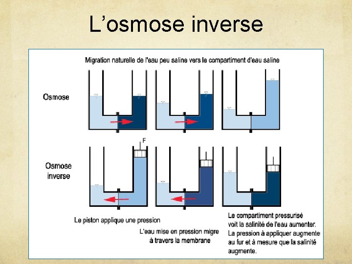 L’osmose inverse 