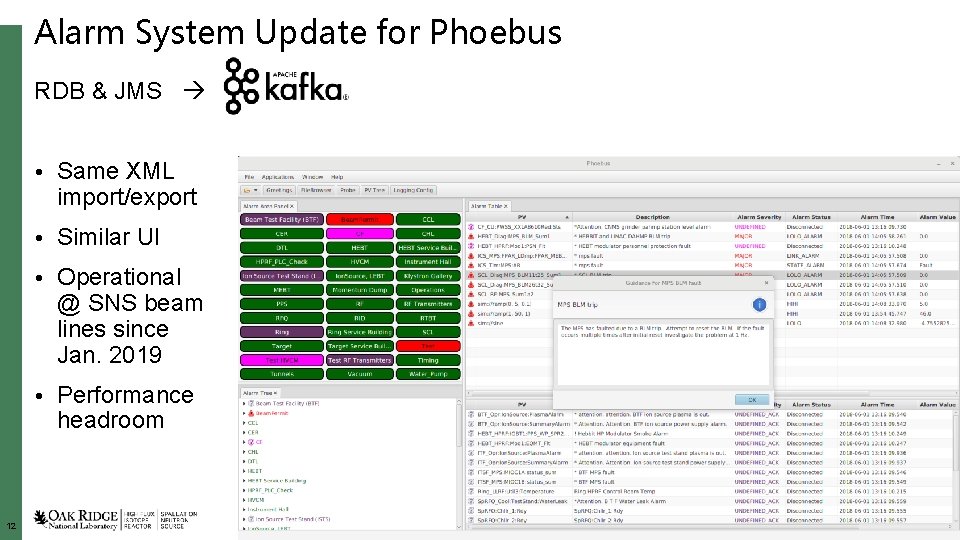 Alarm System Update for Phoebus RDB & JMS • Same XML import/export • Similar