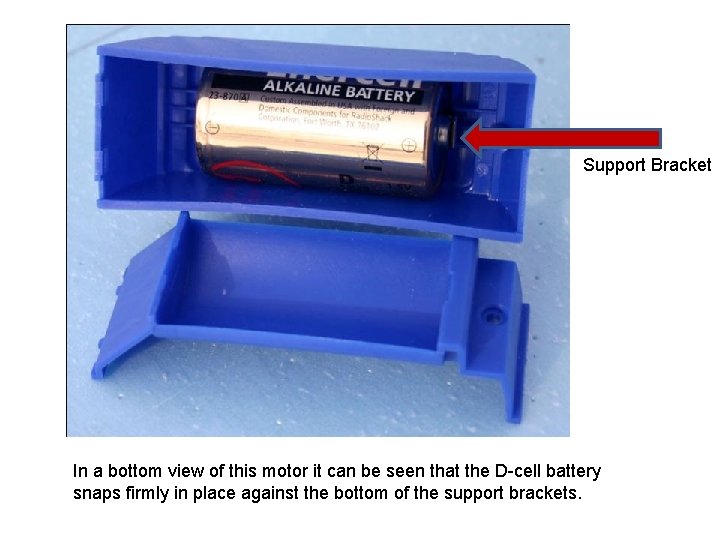 Support Bracket In a bottom view of this motor it can be seen that