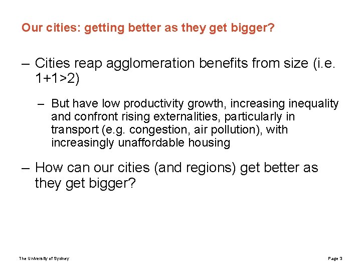 Our cities: getting better as they get bigger? – Cities reap agglomeration benefits from