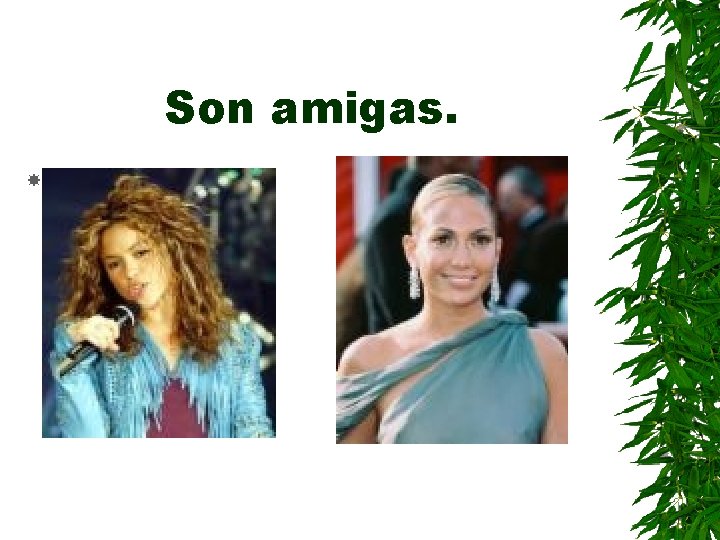 Son amigas. 