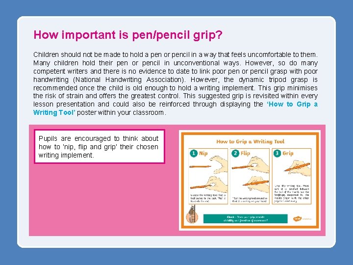 How important is pen/pencil grip? Children should not be made to hold a pen