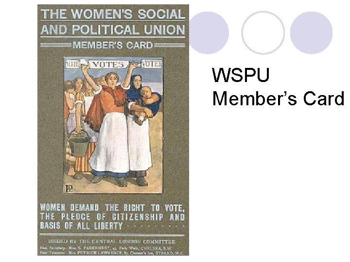 WSPU Member’s Card 