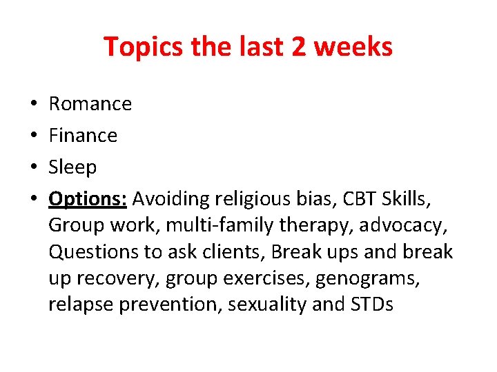 Topics the last 2 weeks • • Romance Finance Sleep Options: Avoiding religious bias,