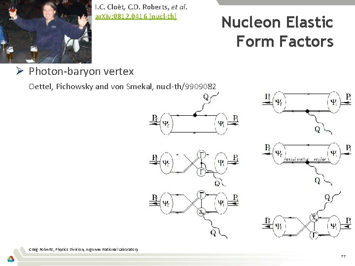 I. C. Cloët, C. D. Roberts, et al. ar. Xiv: 0812. 0416 [nucl-th] Nucleon