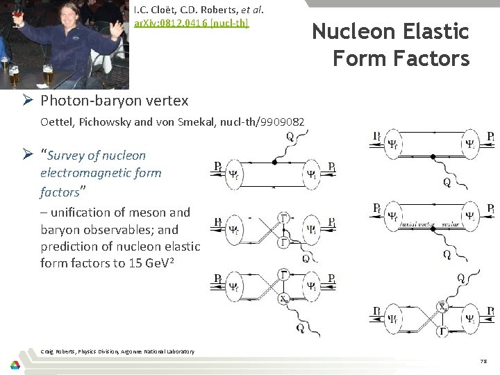 I. C. Cloët, C. D. Roberts, et al. ar. Xiv: 0812. 0416 [nucl-th] Nucleon