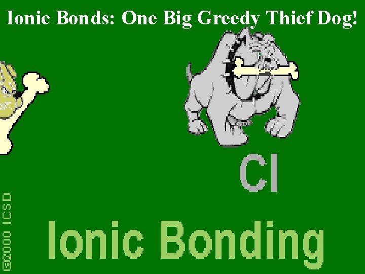 Ionic Bonds: One Big Greedy Thief Dog! 