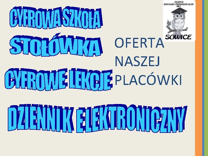 OFERTA NASZEJ PLACÓWKI 