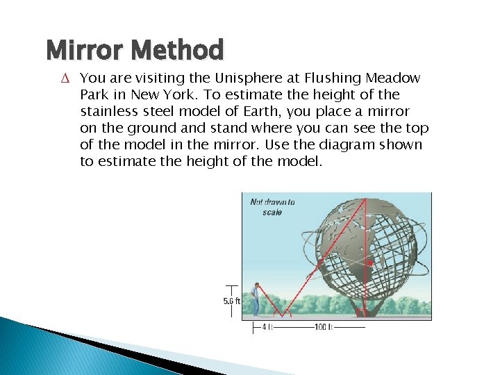 Mirror Method ∆ You are visiting the Unisphere at Flushing Meadow Park in New