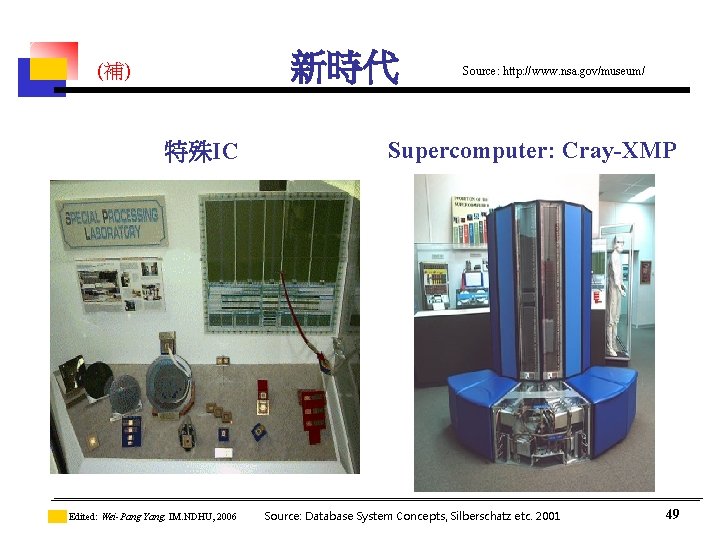 新時代 (補) 特殊IC Edited: Wei-Pang Yang, IM. NDHU, 2006 Source: http: //www. nsa. gov/museum/ 新時代 (補) 特殊IC Edited: Wei-Pang Yang, IM. NDHU, 2006 Source: http: //www. nsa. gov/museum/